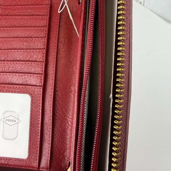 Fossil SL7878G602 Liza Zip Around Wallet in Scarlet - Picture 4 of 8